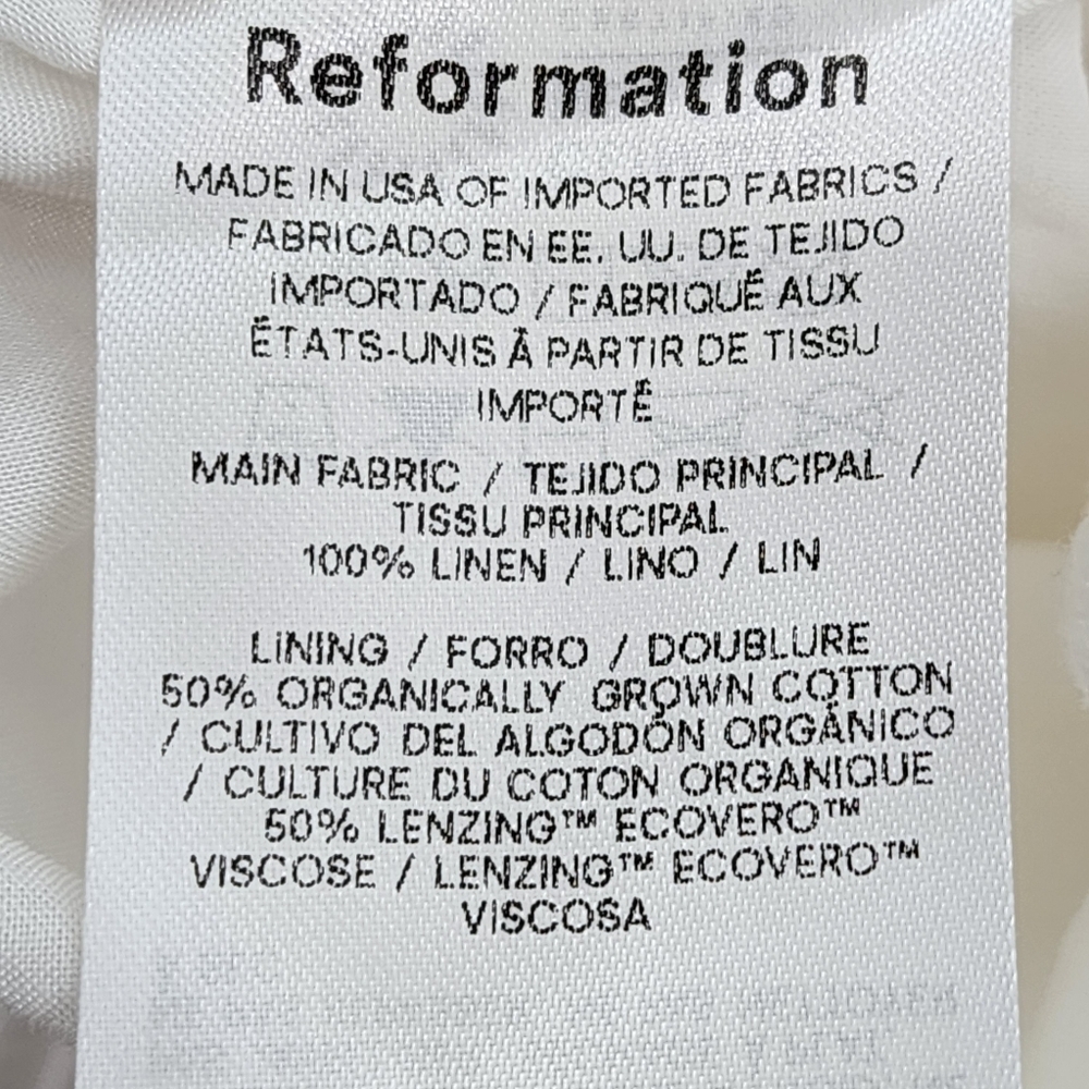 Reformation Women's 100% Linen Cami Mini Dress - Picture 6 of 8
